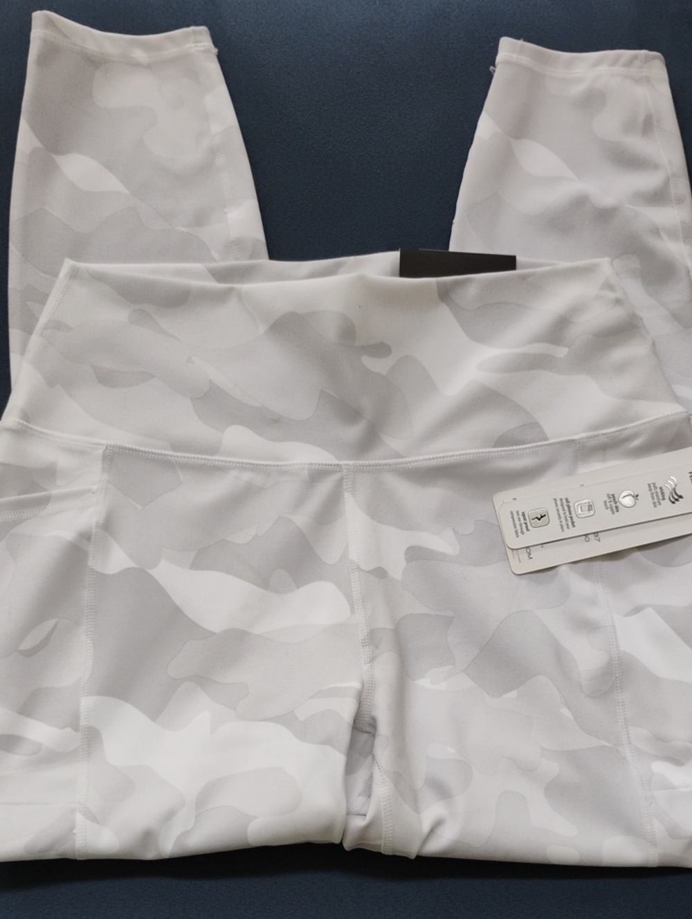 RBX White and Light Gray Camo Active Leggings